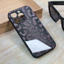 Futrola Shiny glass - iPhone 15 Pro 6.1 crna.