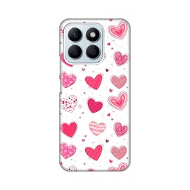 Silikonska futrola PRINT Skin - Huawei Honor X8b Pink Hearts.