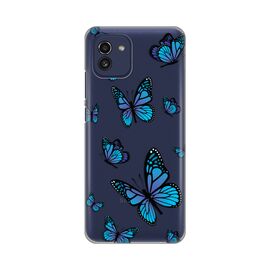 Silikonska futrola PRINT Skin - Samsung A035 Galaxy A03 Blue butterfly.