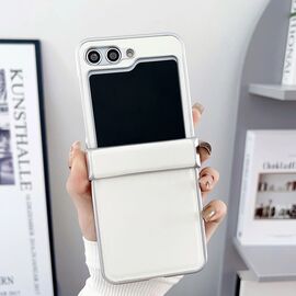 Futrola Color Plating Leather - Samsung Galaxy Z Flip 6 bela.