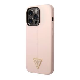 Silikonska futrola GUESS Line & Triangle Hard - Iphone 14 Pro pink Full ORG (GUHCP14LSLTGP) (MS).