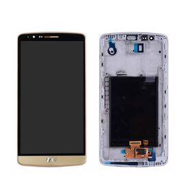 LCD displej (ekran) - LG G3/D855+touch screen zlatni+frame.