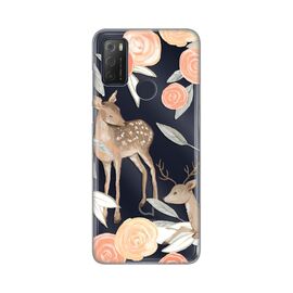 Silikonska futrola PRINT Skin - Alcatel 1S (2021)/3L (2021)/A1 Alpha 21 Flower Deer.