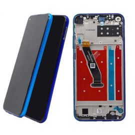 LCD displej (ekran) - Huawei P40 Lite E+touch screen crni+frame plavi.