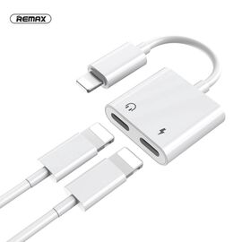 Adapter REMAX Concise - slusalice i punjenje iPhone lightning RL-LA07i beli.