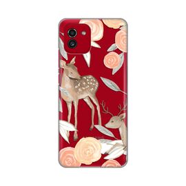 Silikonska futrola PRINT Skin - Samsung A035 Galaxy A03 Flower Deer.