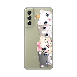 Silikonska futrola PRINT Skin - Samsung G990 Galaxy S21 FE Cats.