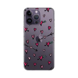 Silikonska futrola PRINT Skin - iPhone 14 Pro Max 6.7 Heart Pattern.