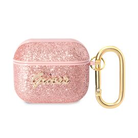 Futrola Guess - Airpods 3 PU Glitter Flake pink (GUA3HGGSHP).