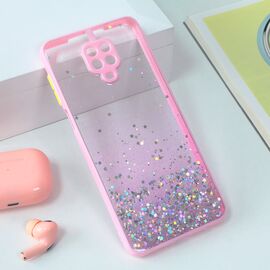 Futrola Frame Glitter - Xiaomi Redmi Note 9 Pro/Redmi Note 9 Pro Max roze.