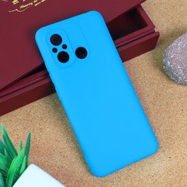 Silikonska futrola Teracell Giulietta - Xiaomi Redmi 12C mat svetlo plava.