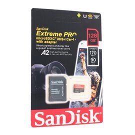 Memorijska Kartica SanDisk SDHC 128GB Extreme PRO 4K UHD V30 sa adapterom CN.