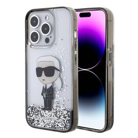 Futrola Karl Lagerfeld Liquid Glitter Ikonik - iPhone 15 Pro Max 6.7 Transparent (KLHCP15XLKKNSK).