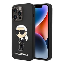 Futrola Karl Lagerfeld Hc Silicone NFT Ikonik - iPhone 15 Pro 6.1 crna (KLHCP15LSNIKBCK).