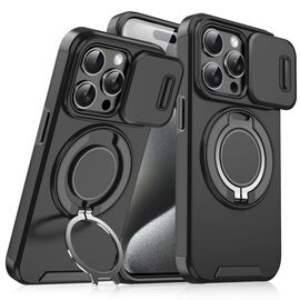 Futrola CamShield Ring stand - iPhone 15 Pro Max 6.7 crna.