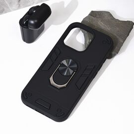 Futrola Hard Ring - iPhone 16 Pro crna.