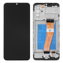 LCD displej (ekran) - Samsung A037 Galaxy A03s + touchscreen + frame black (crni) (Smaller Display Size).