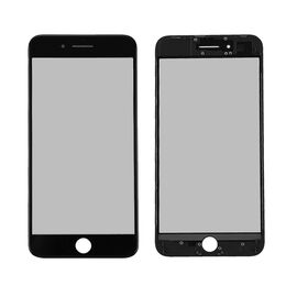 Staklo touchscreen-a + frame + OCA + polarizator - Iphone 8 Plus Crno (Crown Quality).