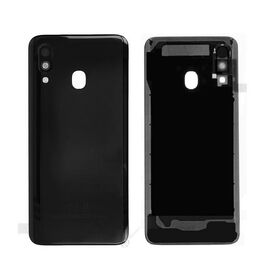 Poklopac - Samsung A405/Galaxy A40 2019 black (crni) + staklo kamere (NO LOGO).