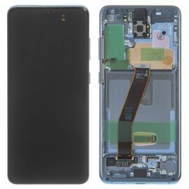 LCD displej (ekran) - Samsung G980/Galaxy S20 + touch sreen + frame Blue Service Pack ORG/GH82-22131D.