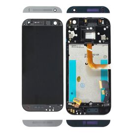 LCD displej (ekran) - HTC One mini 2+touch screen crni+frame.