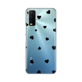 Silikonska futrola PRINT Skin - Vivo Y20/Y20s Hearts.