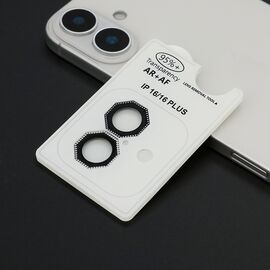 Zastita - kameru OCTAGON DIAMOND za iPhone 16 (6.1)/16 Plus (6.7) crna (MS).