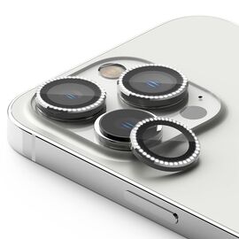 Zastita - kameru DIAMOND za iPhone 16 Pro (6.3)/16 Pro Max (6.9) srebrna (MS).