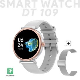 Smart Watch DT 109 srebrni (metalna+silikonska narukvica).