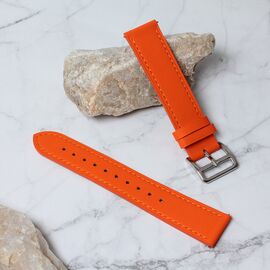 Narukvica kozna - smart watch 22mm narandzasta.