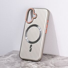 Futrola Magsafe Stripe - iPhone 16 6.1 siva.