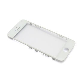 Staklo touchscreen-a - Iphone 5S sa frejmom + OCA sticker white (beli) (MS).