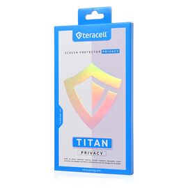 Zastitno staklo Tempered Glass Privacy Teracell Titan 2.5D - iPhone 14 Pro crni.