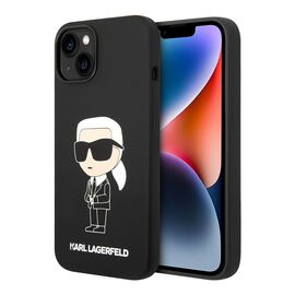 Futrola Karl Lagerfeld Hc Silicone NFT Ikonik - iPhone 15 crna (KLHCP15SSNIKBCK).