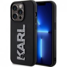 Futrola Karl Lagerfeld Hc 3D Logo Glitter - iPhone 15 Pro 6.1 crna (KLHCP15L3DMBKCK).
