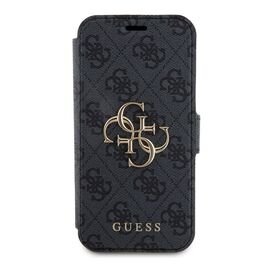 Futrola Guess Bk Pu leather 4G Metal Logo - iPhone 15 Pro 6.1 siva (GUBKP15L4GMGGR).