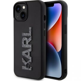 Futrola Karl Lagerfeld Hc 3D Logo Glitter - iPhone 15 crna (KLHCP15S3DMBKCK).