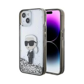Futrola Karl Lagerfeld Hc Liquid Glitter Ikonik - iPhone 15 Transparent (KLHCP15SLKKNSK).