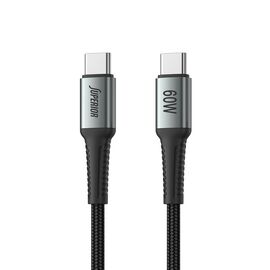 USB data kabl Superior SU-K102 pleteni Fast 60W 3A Type C na Type C 1m crni (MS).