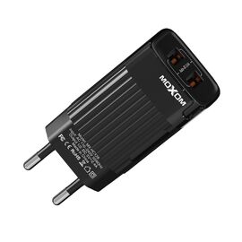 Kucni punjac Moxom MX-HC128 2.4A 2xUSB Type C crni (MS).