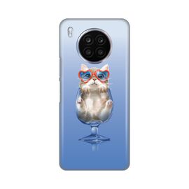 Silikonska futrola PRINT - Huawei Honor 50 Lite/Nova 8i Funny Cat.