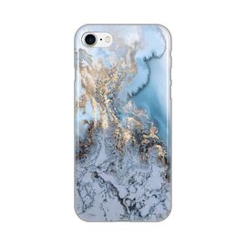 Silikonska futrola PRINT - iPhone 7/8/SE (2020)/SE (2022) Blue Gold Marble.