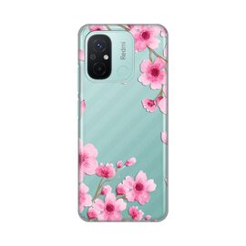 Silikonska futrola PRINT Skin - Xiaomi Redmi 12C Rose flowers.