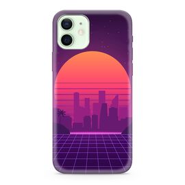 Silikonska futrola ultra tanka (skin) PRINT CLEAR NEON WAVE - iPhone 12/12 Pro (6.1) NW04 (MS).