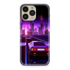 Silikonska futrola ultra tanka (skin) PRINT CLEAR NEON WAVE - iPhone 14 Pro Max (6.7) NW03 (MS).