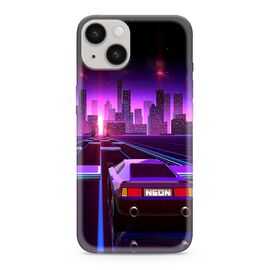 Silikonska futrola ultra tanka (skin) PRINT CLEAR NEON WAVE - iPhone 14 (6.1) NW03 (MS).