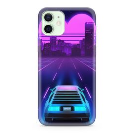 Silikonska futrola ultra tanka (skin) PRINT CLEAR NEON WAVE - iPhone 12/12 Pro (6.1) NW02 (MS).