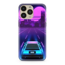 Silikonska futrola ultra tanka (skin) PRINT CLEAR NEON WAVE - iPhone 14 Pro Max (6.7) NW02 (MS).