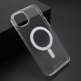 Futrola STANDARD MagSafe - iPhone 15 Plus providna (bela) (MS).