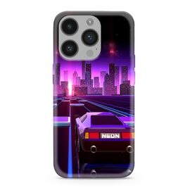 Silikonska futrola ultra tanka (skin) PRINT CLEAR NEON WAVE - iPhone 14 Pro (6.1) NW03 (MS).